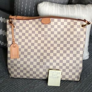 Graceful MM Damier Azur with Rose Interior
